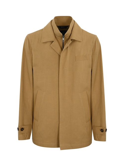 Morning coat corto in twill di cotone e lino Cammello FAY | NAM13500010 WXMC806